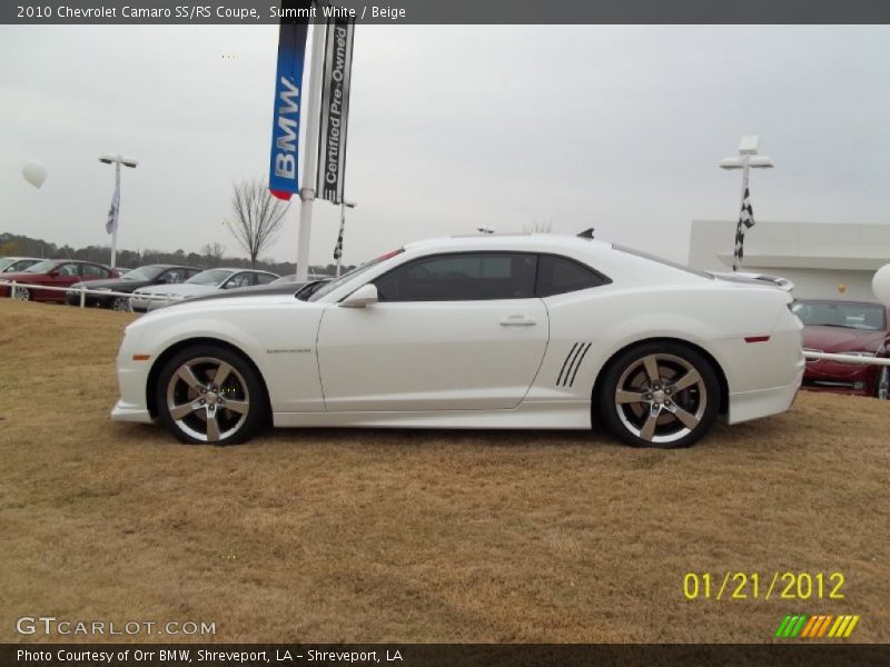 Summit White / Beige 2010 Chevrolet Camaro SS/RS Coupe