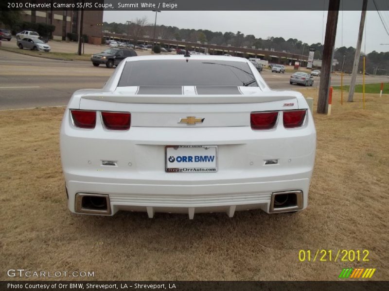 Summit White / Beige 2010 Chevrolet Camaro SS/RS Coupe