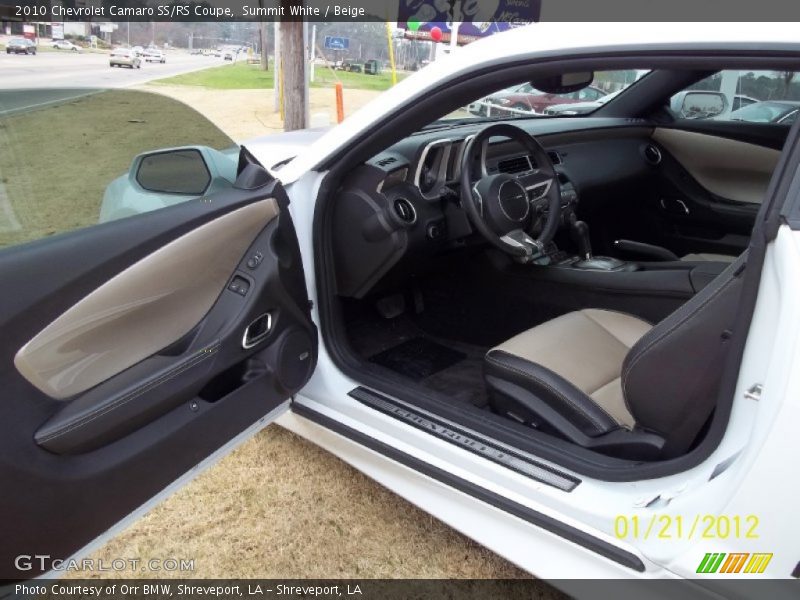 Summit White / Beige 2010 Chevrolet Camaro SS/RS Coupe