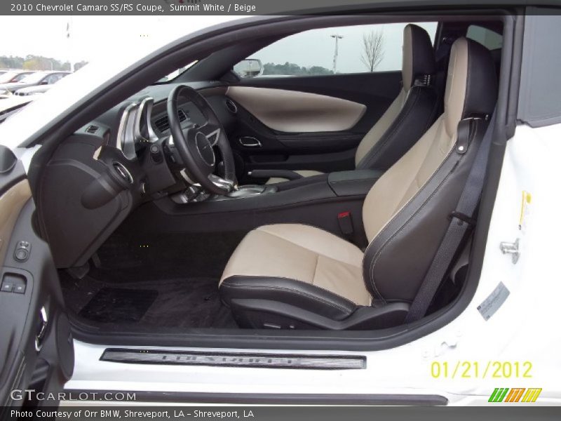 Summit White / Beige 2010 Chevrolet Camaro SS/RS Coupe