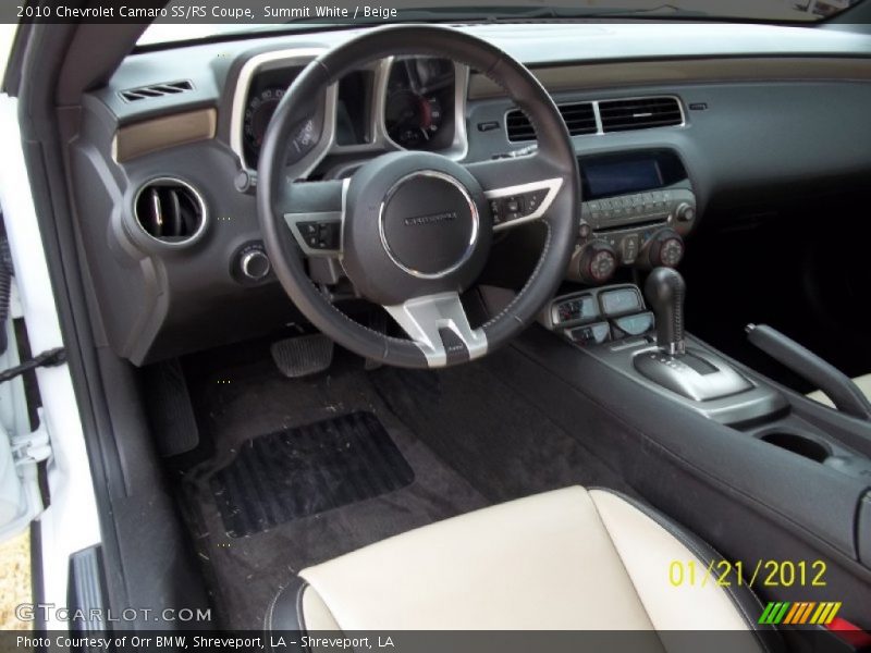 Summit White / Beige 2010 Chevrolet Camaro SS/RS Coupe