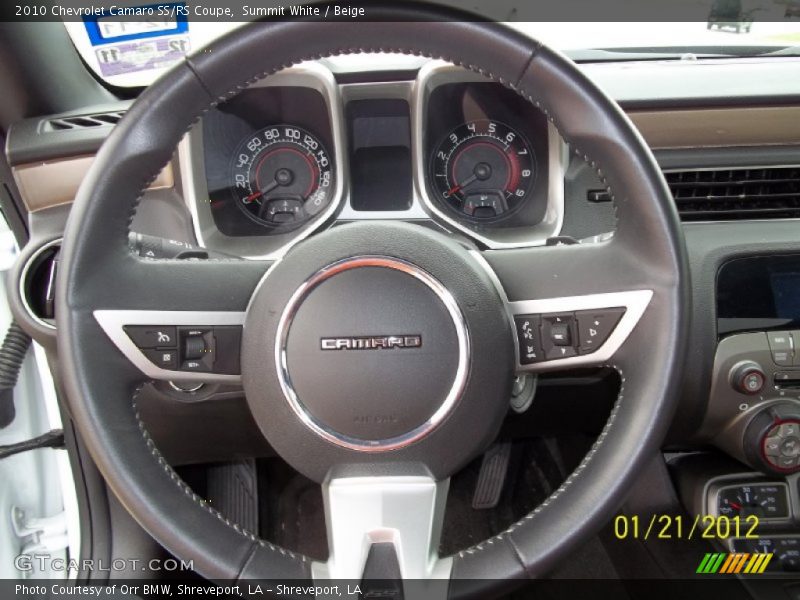 Summit White / Beige 2010 Chevrolet Camaro SS/RS Coupe