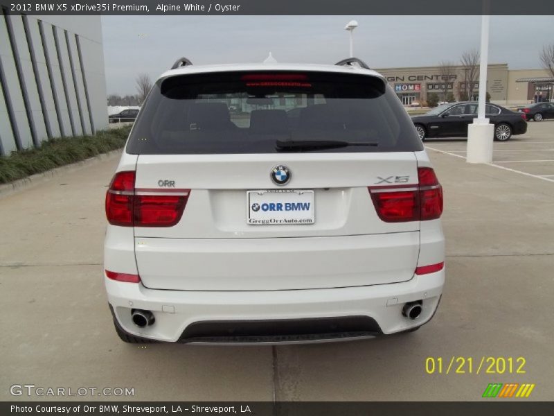 Alpine White / Oyster 2012 BMW X5 xDrive35i Premium