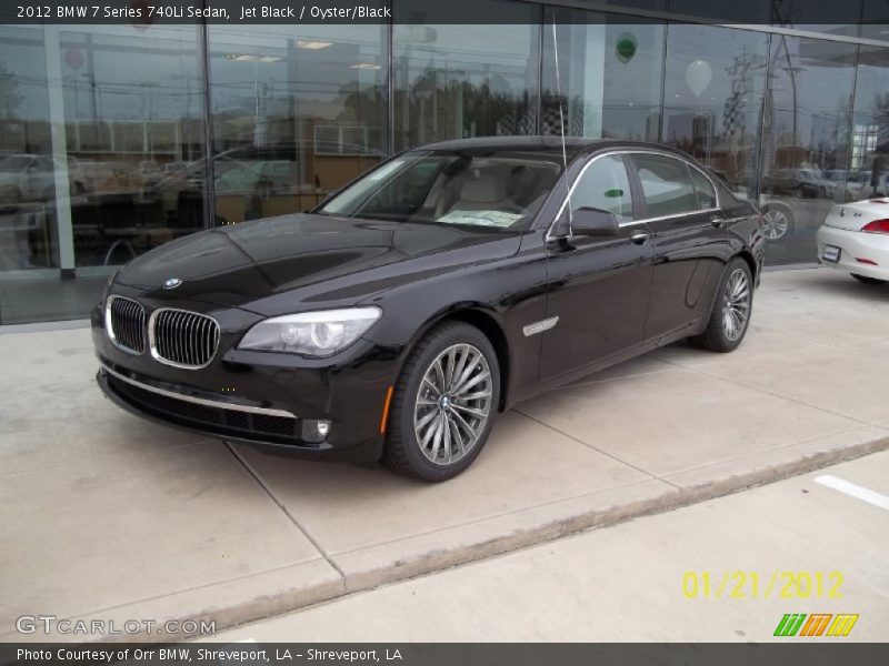 Jet Black / Oyster/Black 2012 BMW 7 Series 740Li Sedan