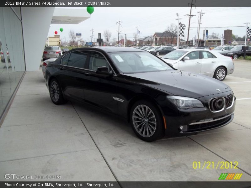 Jet Black / Oyster/Black 2012 BMW 7 Series 740Li Sedan