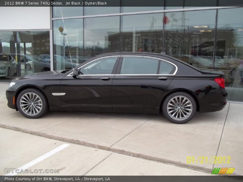 Jet Black / Oyster/Black 2012 BMW 7 Series 740Li Sedan