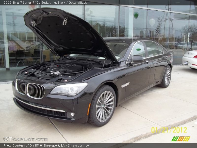 Jet Black / Oyster/Black 2012 BMW 7 Series 740Li Sedan