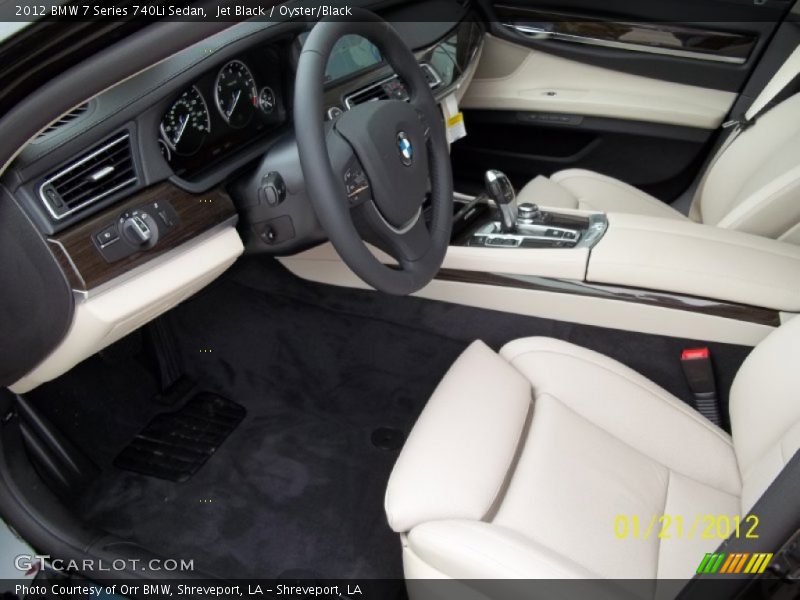 Jet Black / Oyster/Black 2012 BMW 7 Series 740Li Sedan