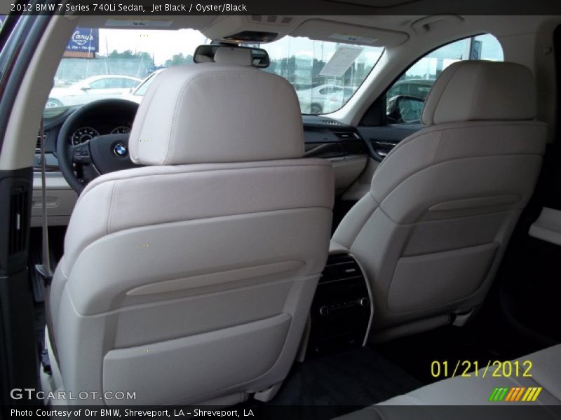 Jet Black / Oyster/Black 2012 BMW 7 Series 740Li Sedan