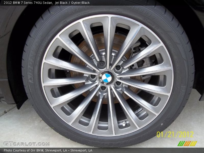 Jet Black / Oyster/Black 2012 BMW 7 Series 740Li Sedan