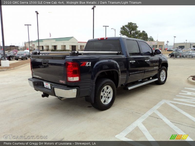 Midnight Blue Metallic / Dark Titanium/Light Titanium 2010 GMC Sierra 1500 SLE Crew Cab 4x4
