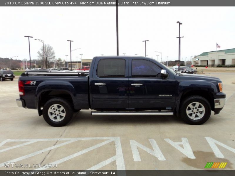 Midnight Blue Metallic / Dark Titanium/Light Titanium 2010 GMC Sierra 1500 SLE Crew Cab 4x4