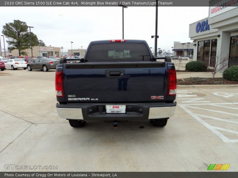 Midnight Blue Metallic / Dark Titanium/Light Titanium 2010 GMC Sierra 1500 SLE Crew Cab 4x4