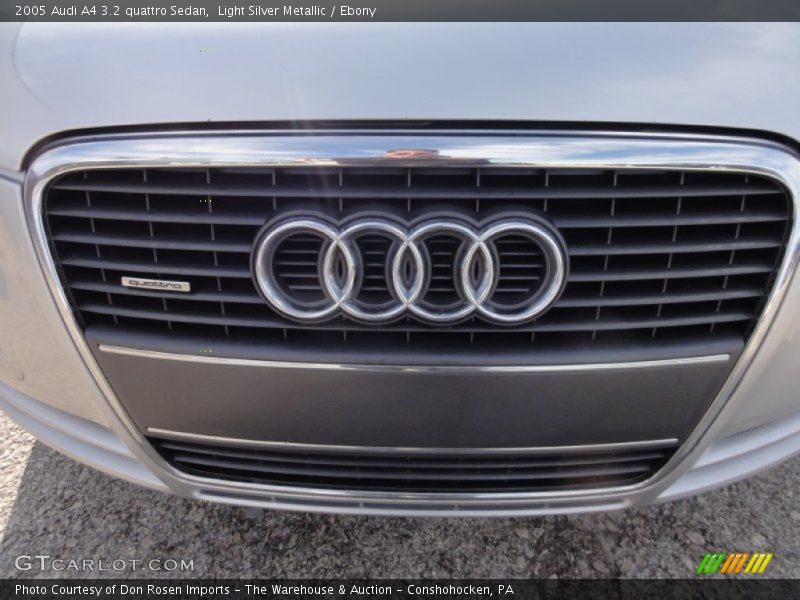 Light Silver Metallic / Ebony 2005 Audi A4 3.2 quattro Sedan