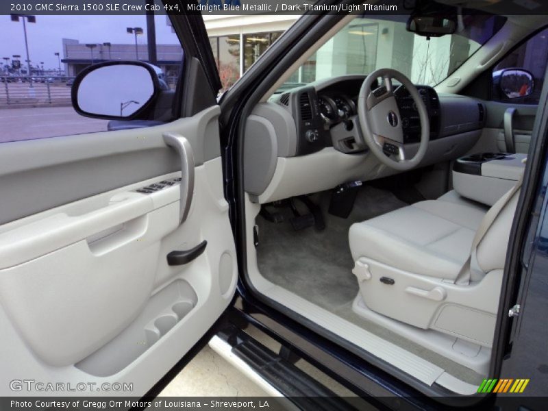 Midnight Blue Metallic / Dark Titanium/Light Titanium 2010 GMC Sierra 1500 SLE Crew Cab 4x4