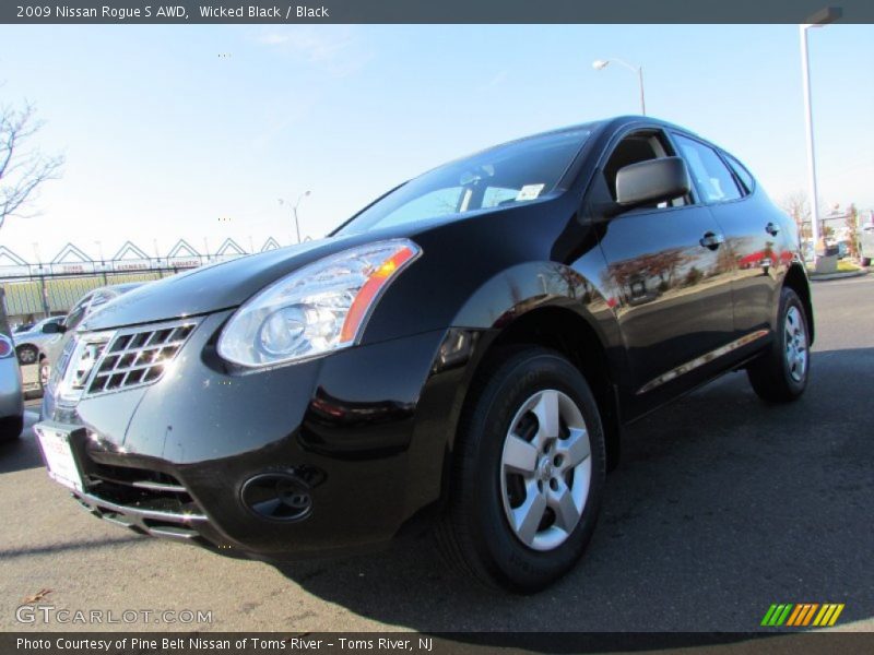 Wicked Black / Black 2009 Nissan Rogue S AWD