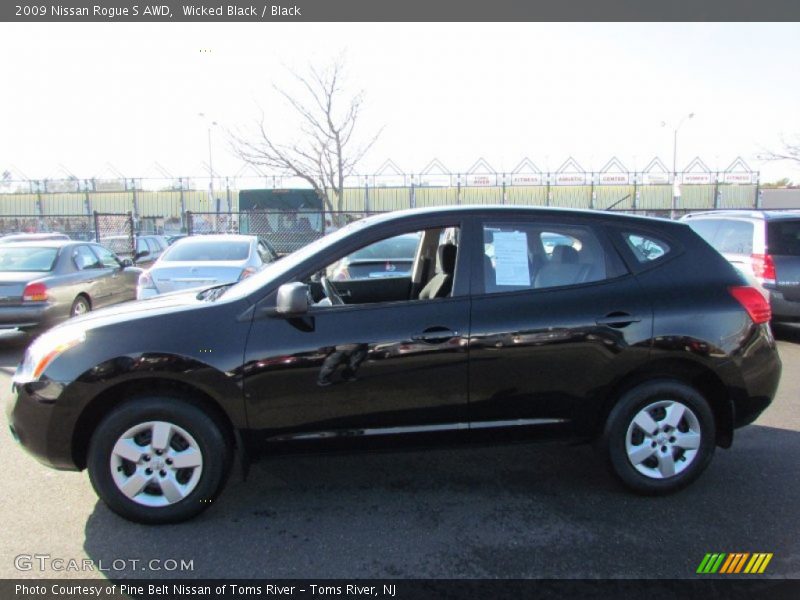 Wicked Black / Black 2009 Nissan Rogue S AWD