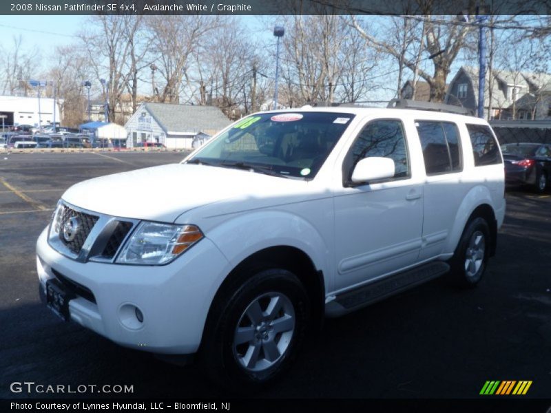 Avalanche White / Graphite 2008 Nissan Pathfinder SE 4x4