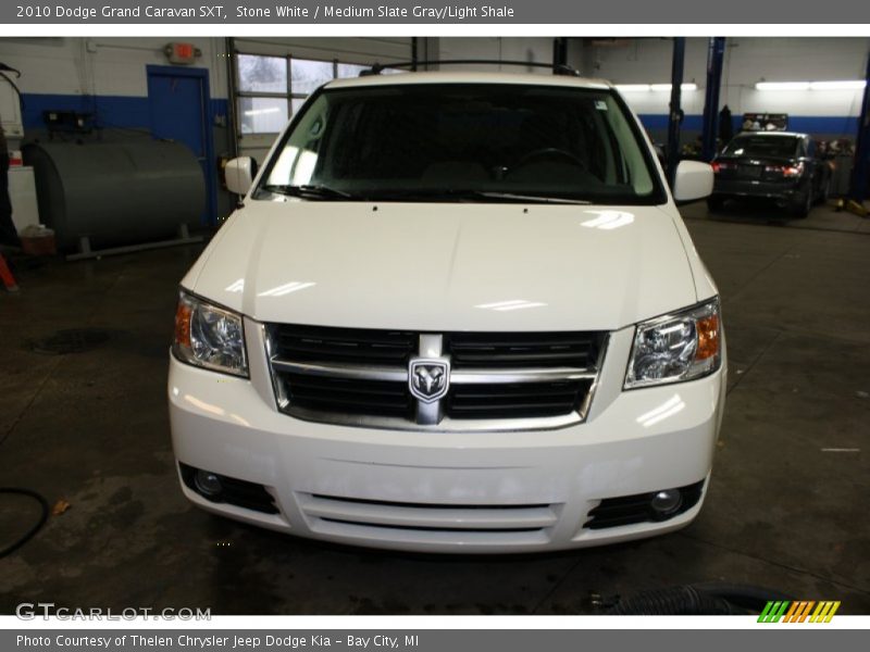 Stone White / Medium Slate Gray/Light Shale 2010 Dodge Grand Caravan SXT