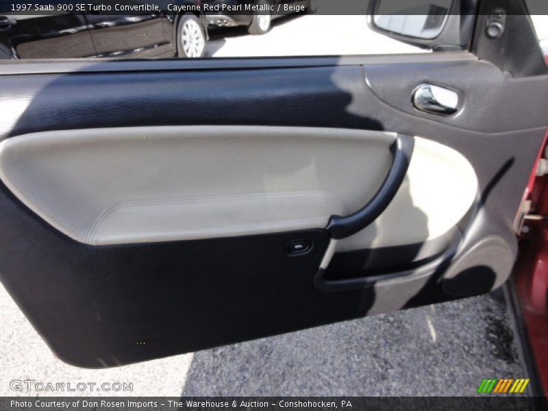 Cayenne Red Pearl Metallic / Beige 1997 Saab 900 SE Turbo Convertible