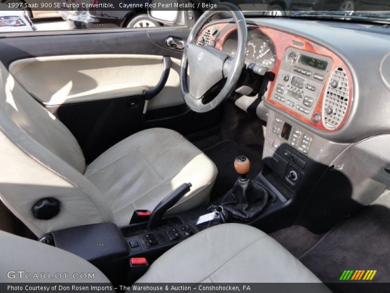 Cayenne Red Pearl Metallic / Beige 1997 Saab 900 SE Turbo Convertible