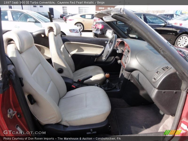Cayenne Red Pearl Metallic / Beige 1997 Saab 900 SE Turbo Convertible