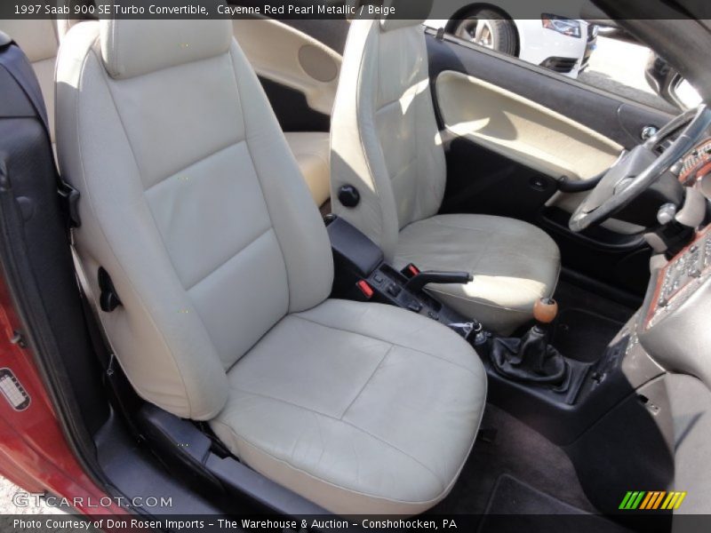 Cayenne Red Pearl Metallic / Beige 1997 Saab 900 SE Turbo Convertible