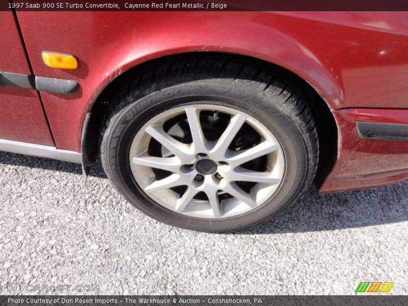 Cayenne Red Pearl Metallic / Beige 1997 Saab 900 SE Turbo Convertible