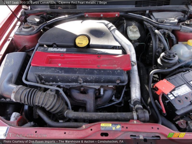 Cayenne Red Pearl Metallic / Beige 1997 Saab 900 SE Turbo Convertible