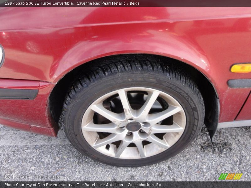 Cayenne Red Pearl Metallic / Beige 1997 Saab 900 SE Turbo Convertible