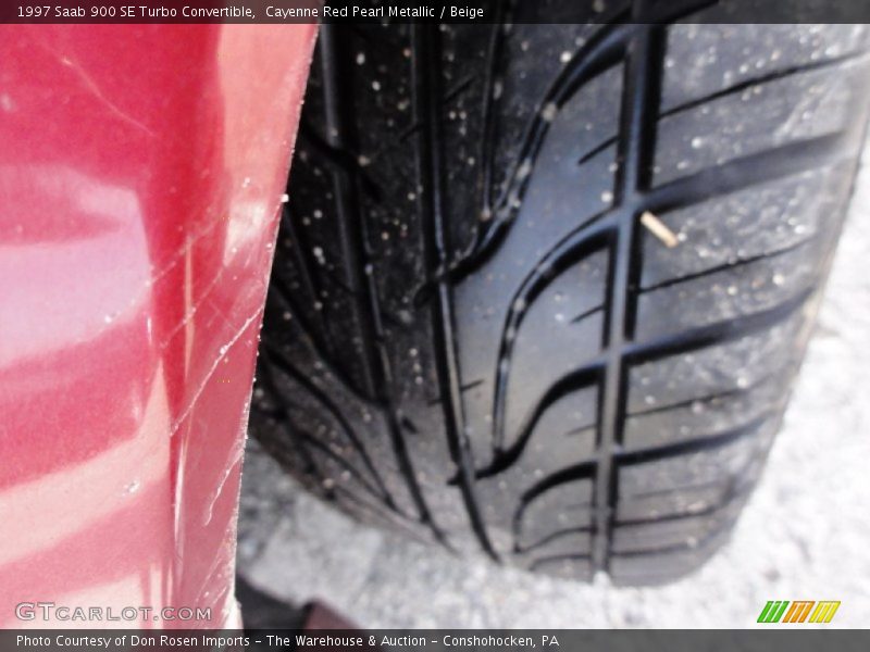 Cayenne Red Pearl Metallic / Beige 1997 Saab 900 SE Turbo Convertible