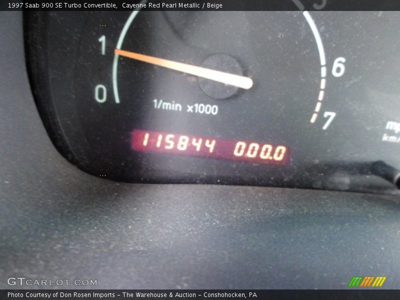 Cayenne Red Pearl Metallic / Beige 1997 Saab 900 SE Turbo Convertible