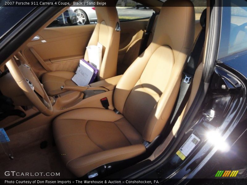 Black / Sand Beige 2007 Porsche 911 Carrera 4 Coupe