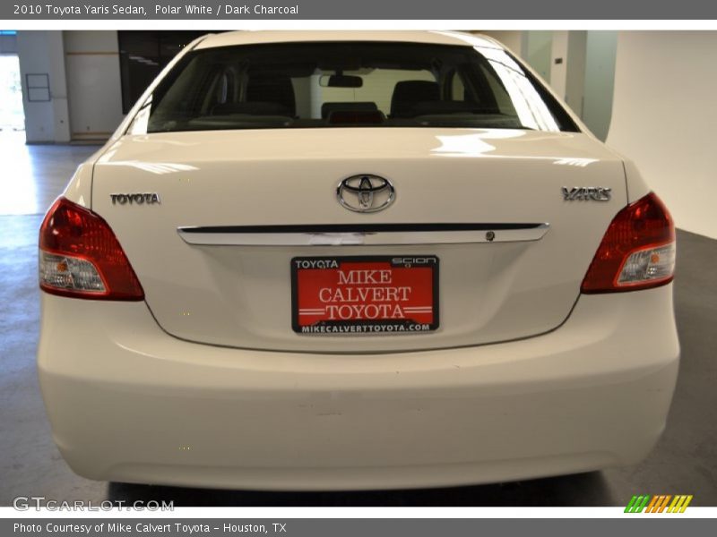 Polar White / Dark Charcoal 2010 Toyota Yaris Sedan