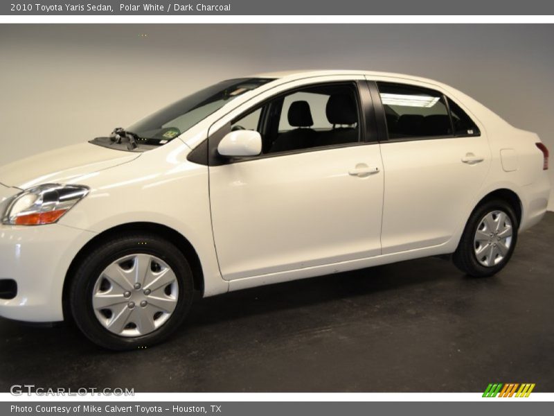 Polar White / Dark Charcoal 2010 Toyota Yaris Sedan