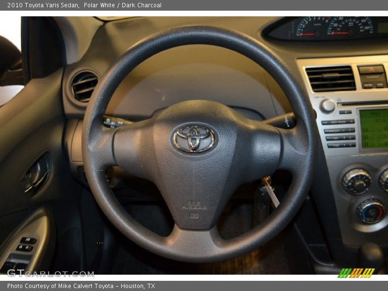 Polar White / Dark Charcoal 2010 Toyota Yaris Sedan