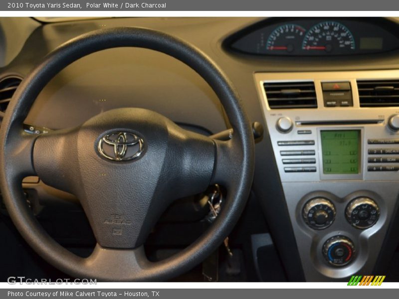 Polar White / Dark Charcoal 2010 Toyota Yaris Sedan