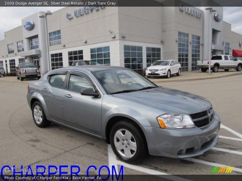 Silver Steel Metallic / Dark Slate Gray 2009 Dodge Avenger SE