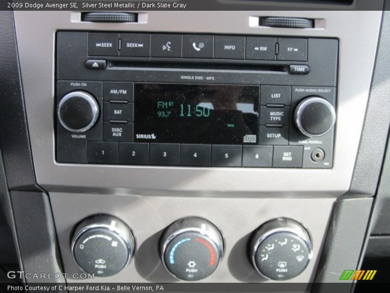 Silver Steel Metallic / Dark Slate Gray 2009 Dodge Avenger SE