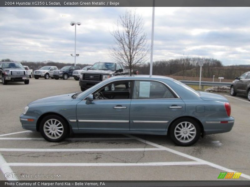 Celadon Green Metallic / Beige 2004 Hyundai XG350 L Sedan