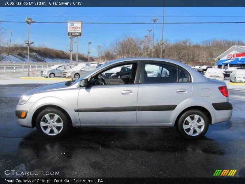 Clear Silver / Gray 2009 Kia Rio LX Sedan