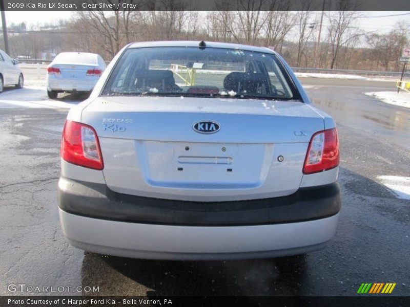 Clear Silver / Gray 2009 Kia Rio LX Sedan