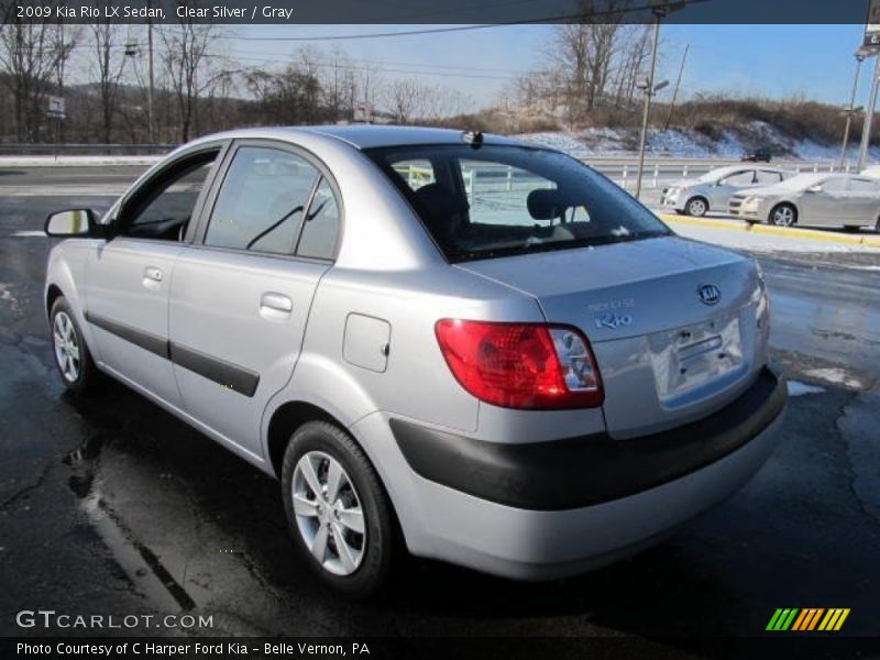 Clear Silver / Gray 2009 Kia Rio LX Sedan