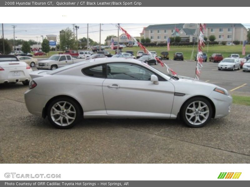 Quicksilver / GT Black Leather/Black Sport Grip 2008 Hyundai Tiburon GT