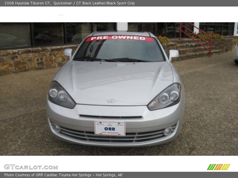 Quicksilver / GT Black Leather/Black Sport Grip 2008 Hyundai Tiburon GT