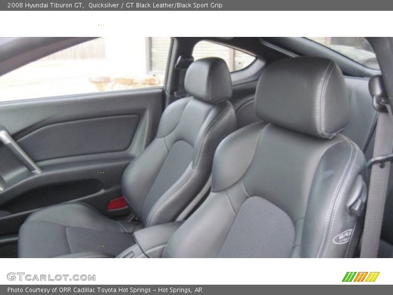 Quicksilver / GT Black Leather/Black Sport Grip 2008 Hyundai Tiburon GT