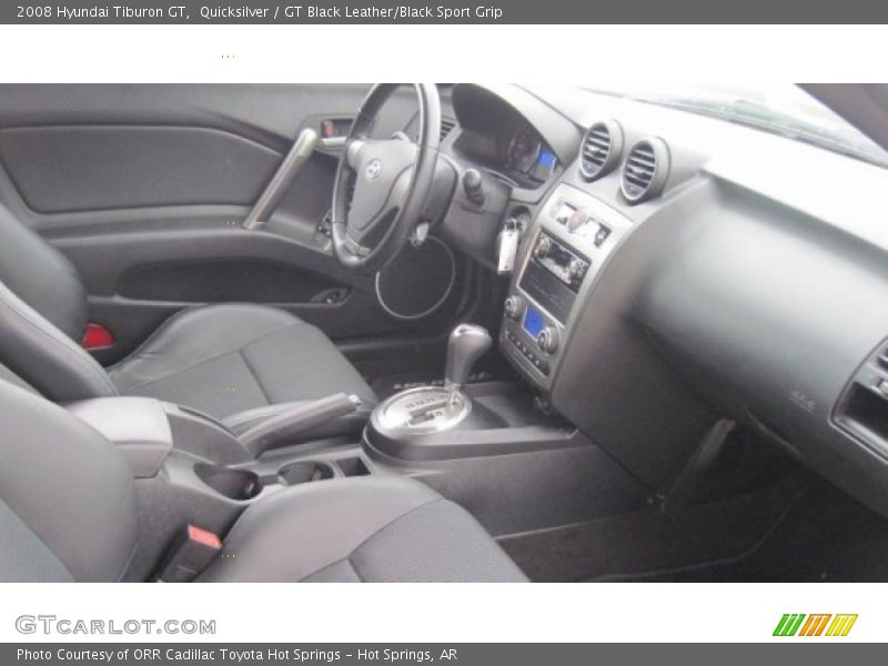 Quicksilver / GT Black Leather/Black Sport Grip 2008 Hyundai Tiburon GT