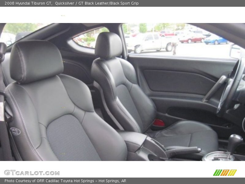Quicksilver / GT Black Leather/Black Sport Grip 2008 Hyundai Tiburon GT