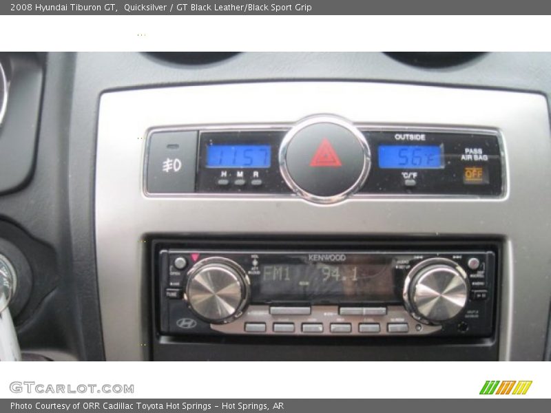 Quicksilver / GT Black Leather/Black Sport Grip 2008 Hyundai Tiburon GT