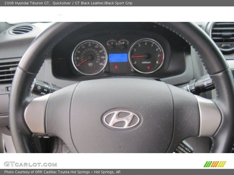 Quicksilver / GT Black Leather/Black Sport Grip 2008 Hyundai Tiburon GT